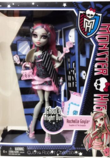 Monster High Bábiky - Monster High Rochelle Goyle Ghoulus Night Out