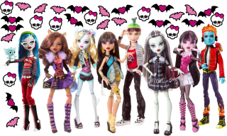 Monster High Bábiky - Monster High - Nástenné nálepky - veľa 100 cm