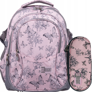 Školský batoh, taška - Butterflies School Batchpack Youth St.Right Vintage