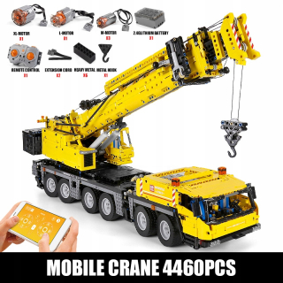 Liatie 4460PCS Technic App RC Žeriav GMK Yellow