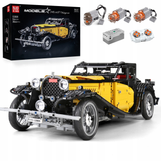 Hračky MOULDKING Technic RC T50 Classic Vintage Sedan Auto Building Blocks