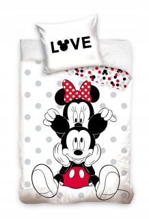 Minnie Mouse - Mickey Mouse a Minnie Posteľná bielizeň 160x200