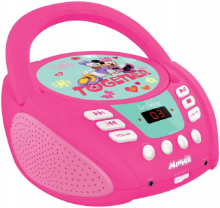 Minnie Mouse - Myš Minnie Boombox AUX CD prehrávač pre deti