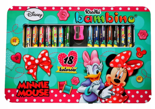 Minnie Mouse - Myš Minnie Pencils Bambino Metal Box 18ks