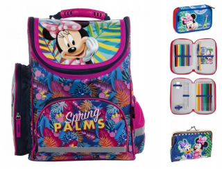 Aktovka školská taška - Myš Minnie SchoolBag ceruzka peňaženka