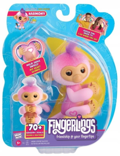 Opice Fingerlings. Harmony ružová