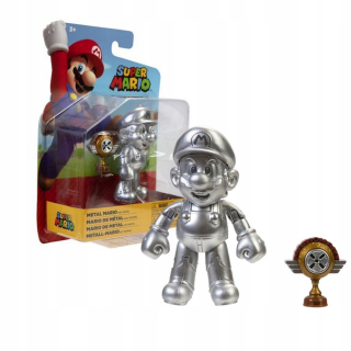 Super Mario - Mario Metal Figurine 10cm pohyblivý prvok + gadget