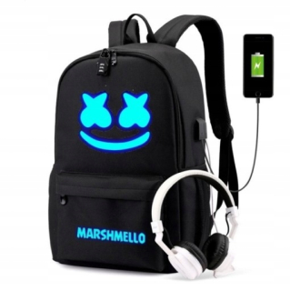 Školský batoh, taška - Marshmello sám Marshmallow USB Školský batoh