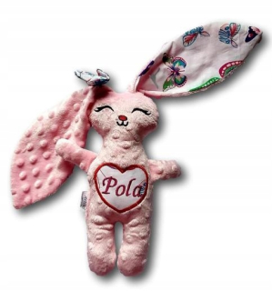 Maskot s menom králik zajačik meno vyšívanie darček dlhé uši darček