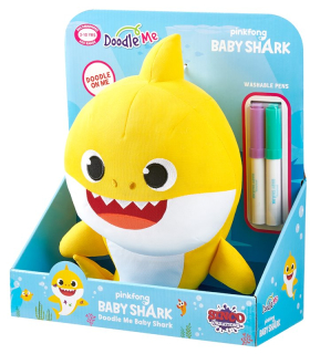 Maskot Baby Shark pre maľovanie a umývanie 30 cm