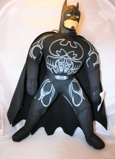 Superman - Mascot Black Batman 45cm plyšová guma hlava