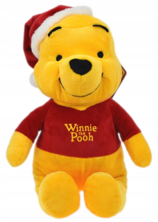 Medvedík Pú - Maskot Winnie POOH 50cm v klobúku na Vianoce
