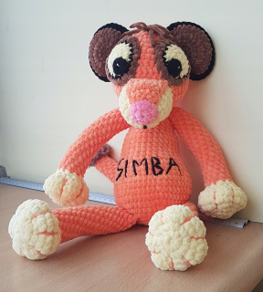 Leví kráľ - Simba Crochet Mascot - King Lion