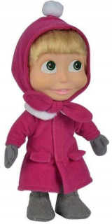 Máša a medveď. Mäkká bábika v zimnom oblečení.