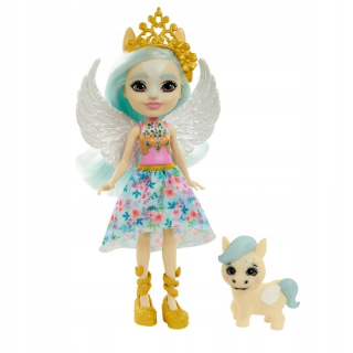 ENCHANTIMALS - Mattel enchantimals bábika + pegaz gyj03