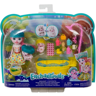 ENCHANTIMALS - Mattel Enchantimals Radostné kúpele GJX35 GJX36