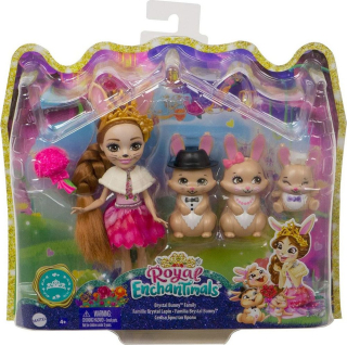 ENCHANTIMALS - Mattel Enchantimals Brystal Bunny Family a Kings