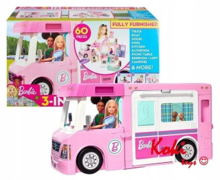 Barbie -  Mattel GHL93 Barbie Kamper 3in1 zariadený