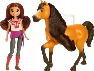 Spirit koník Mustang  - Mattel mustang duch slobody Lucky bábika + kôň