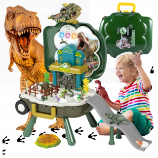 Mega Sada XXXL Dinosaurov Dino Park Príslušenstvo Kufor Efekty