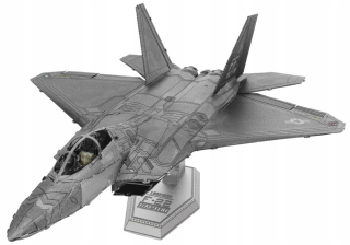 Kovová stíhačka Earth F-22 Raptor, farebný model