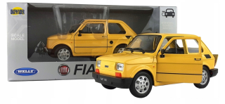 Kovový model FIAT 126p batoľa Yellow 1:21 Welly
