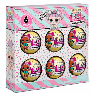 Bábiky LOL - MGA - L.O.L. Prekvapenie Obrázky 6-PAK CONFETTI, UNI