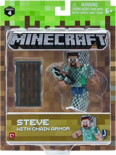 MINECRAFT  - Minecraft steve figúrka v brnení s reťazcom