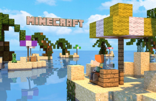 MINECRAFT  - Minecraft stena nástenné maľby detí nálepka 200x130cm