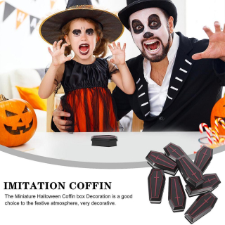 Miniatúrne truhlíky 8 ks Realistické halloweenske dekorácie