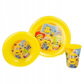 Mimoni - Minks sada 3 večere Dinnerware Detský darček