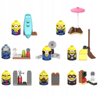 Mimoni - Minks Set 8 Figuríny Budova budovy Nové príslušenstvo