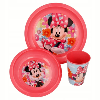 Minnie Mouse - Minnie Mouse - sada jedál (doska, misa a