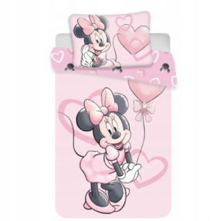 Minnie Mouse - Minnie Pink Srdce Posteľná bielizeň 100x135cm