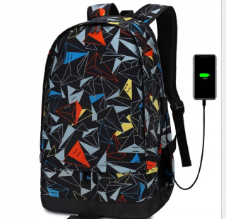 Školský batoh - Športový batoh pre mládež s USB portom