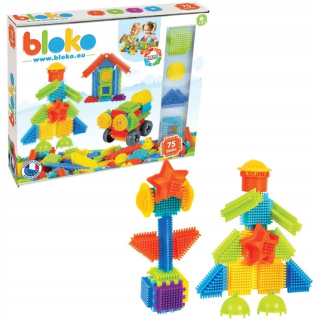 Mochtoys Kocky Ježkovia Pin Bricks 75 ks v krabičke