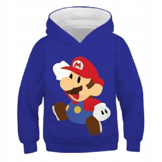 Super Mario - Fashion Cute Print 3D Super Mario Blu Farba 13T