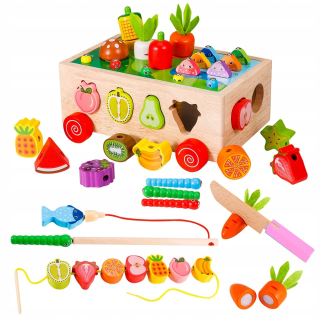 Montessori pre deti Drevená hračka Darček 7v1