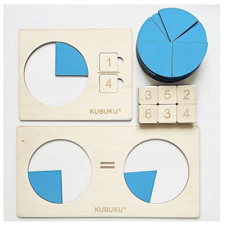 Montessori súprava na výučbu matematiky ZLOMKY