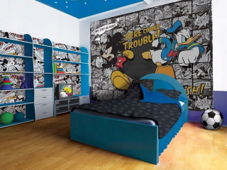 Káčer Donald - Mickey Mouse a Donald Kaczor Nástenné Maľby 368x254cm