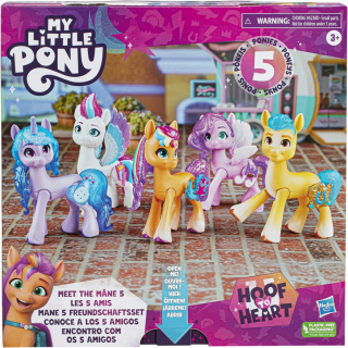MY little pony súprava meet the mane 5 + 5 figúrk ponikov brokátové ostrá
