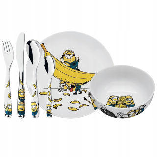 Mimoni - Jedlá pre deti + príbory 6el. Minions WMF