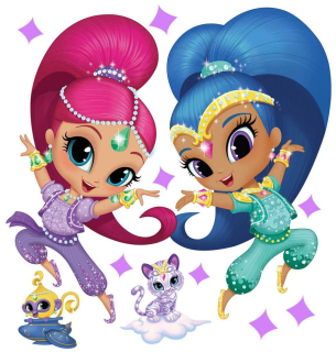 Shimmer a Shine - Nástenná nálepka Shimmer a Shine 60 cm Balenie