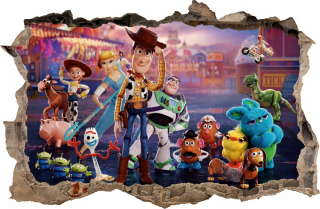 TOY STORY - Nástenné nálepky otvor 78 Toy Story 4 115x75 cm
