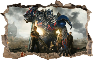 TRANSFORMERS - Nástenné nálepky Dole Transformátory 46 115x75 C