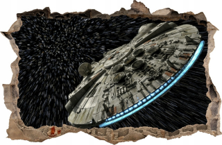 STAR WARS - Star Wars Falcon 102 steny nálepky 115x75 cm