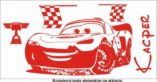 McQueen - Nástenné nálepky Zigzag McQueen Cars Car