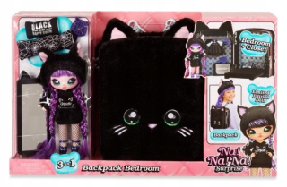 Na! Na! Na! Surprise Bábika - Nanana 3in1 Batoh BACKPACK Spálňa Kitten Doll-FAST