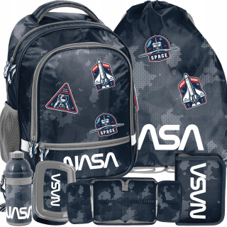 Školský batoh, taška - Nasa Space School Batchpack Set 5W1 čierna
