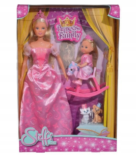 STEFFI bábika - ND17_LA-9049 Steffi Dolls a Evi Queen s princeznou